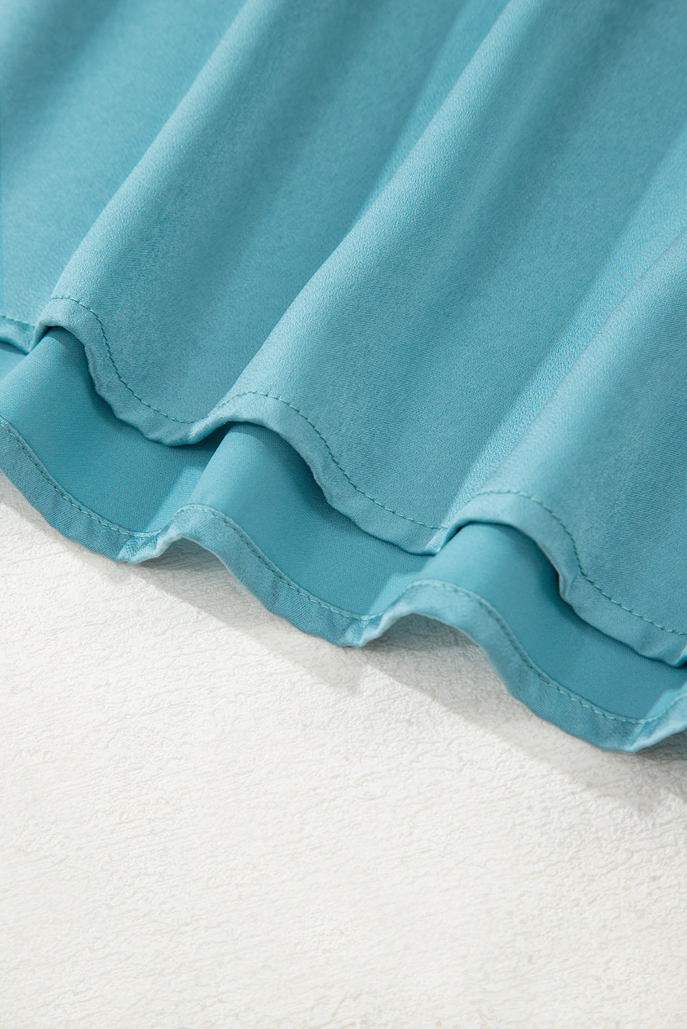 "Be Exclusive" Peacock Blue Drawstring Split Side Flowy Long Skirt